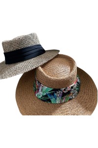 訂購沙灘草帽   時尚設計平頂度假防曬編織遮陽草帽  草帽供應商  SKB013